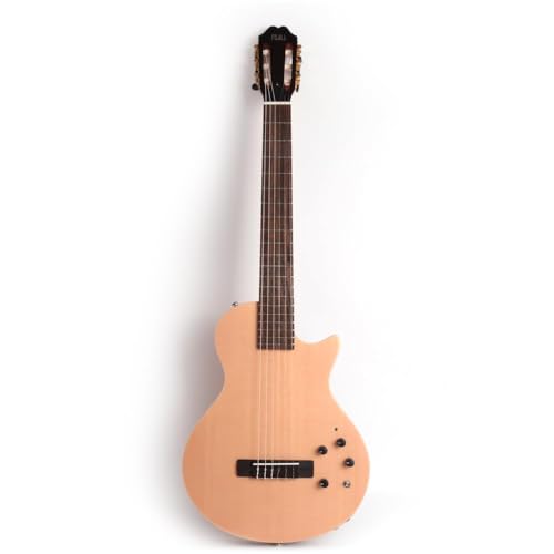 Image of Fojill Electric Classical Guitar Classic Nylon String Travel Portable Silent Practice Guitars Mahogany Body Neck Rosewood Fretboard With Gig Bag