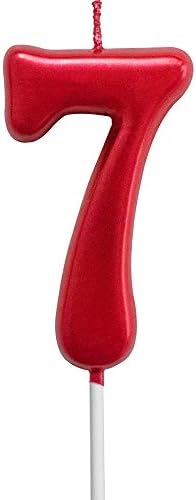 Red Birthday Candles 7 Candle 7th Seven Years Cake Bady Roman Numberal Cool Number Candle No 70 71 72 73 74 75 76 77 78 79