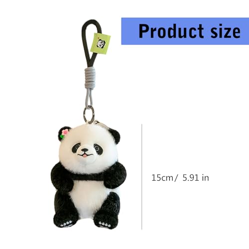 Porte-clés panda robuste en coton PP avec pendentif sac