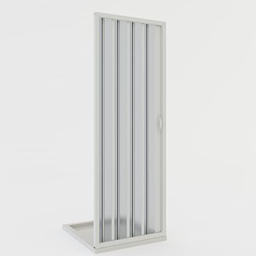 Puerta de ducha plegable de PVC 70 cm H 185 mod. Giglio con apertura lateral