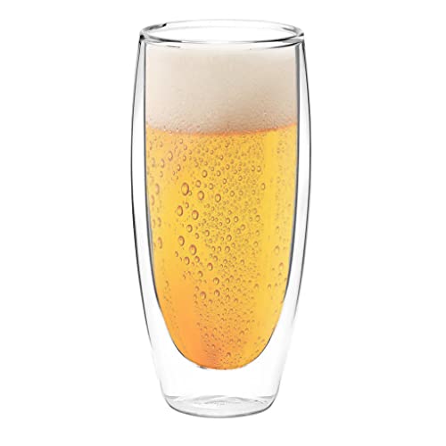 Copo Para Café Chá Cerveja Vidro Duplo Drinks Borossilicato 600 ml
