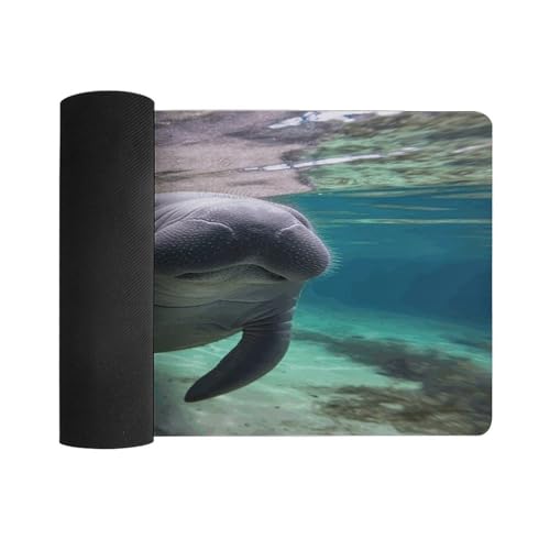 Cute Sea Animal Manatee Alfombrilla de Escritorio Grande miniatura 3