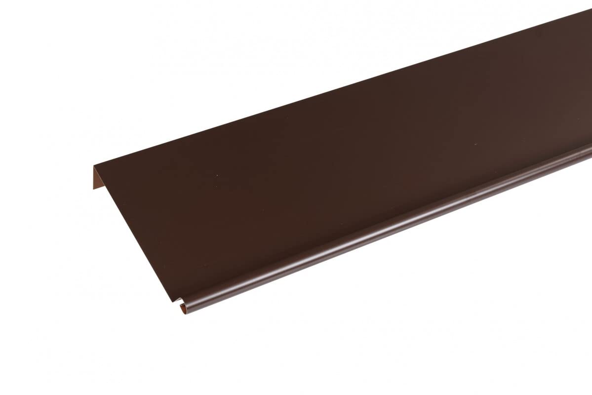 Bande de rive biseau ALUMINIUM BRUN - 2M - Dimension du profilé 200 mm