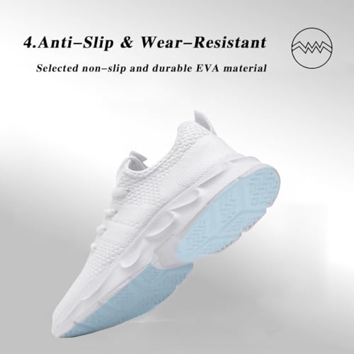 Image of DLWKIPV Mens Running Shoes Sneakers Tennis Non Slip Walking Gym Workout Athletic Slip On Casual Lightweight Breathable Mesh Fashion