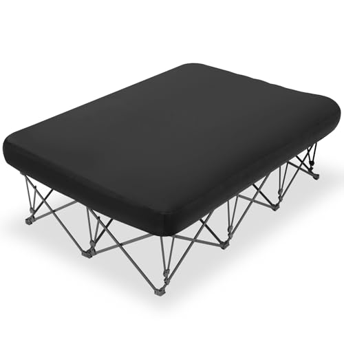 Image of KAMPKEEPER Camping Cot,Camping Cots for Adults,Folding Camping Cot with Inflatable Air Mattress and Carry Bag,for Outdoor Travel Camp Beach Vacation (not Included The Airpump)