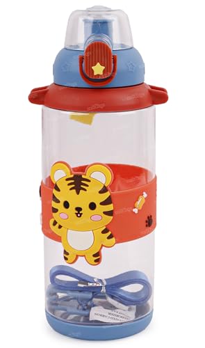 Image of Zest 4 Toyz Water Bottle for Kids with Straw Non-Toxic & BPA Free Kids Water Bottle for School, Travel, Outdoor (870 ML) Blue