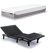 テンピュール(Tempur) 電動リクライニングベッド&マットレス シングル プリマ プラス(厚み25cm) ふつうのかたさとゼロジー(R) フォールダブルベッドのセット 2230465