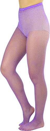ToBeInStyle Women's Spandex Seamless Glittery Fishnet Pantyhose Tights Hosiery