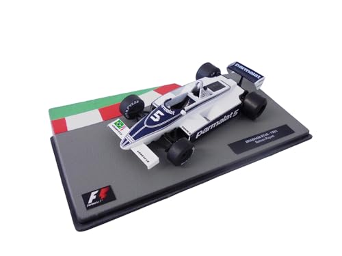 Scala 1/43 in metallo OPO 10 - Auto in Miniatura Formula 1 1/43 Compatibile con BRABHAM BT49 Nelson Piquet -1981 - FD007