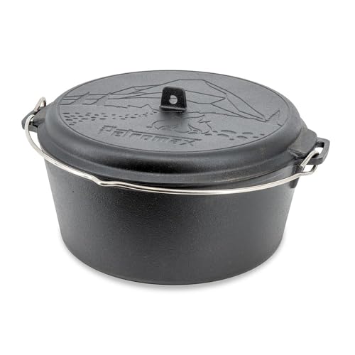 Petromax Dutch Oven Essential Line - Topf für den täglichen Gebrauch, aus Gusseisen für Induktion, Gas, Backofen, Grill oder Lagerfeuer. Kochen, Backen, Grillen, Braten (7,5 L)