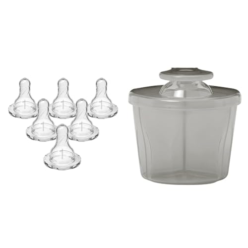 Dr. Brown's Baby Bottle Slow Flow Level 1 Nipple 6 Count and Formula Dispenser for Travel image 2