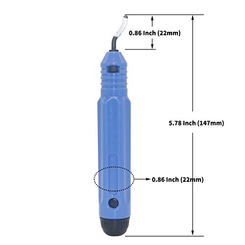 Hand Metal Deburring Tool Nb1100 Handle + 10 Pcs Bs1010 Rotary Deburr Blades, Burr Remover Hand Tool For Wood/Plastic/Aluminum/Copper And Steel #TOP1