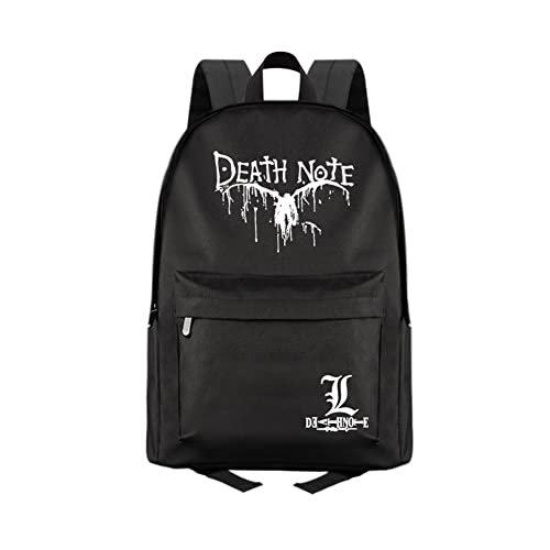 Zhongkaihua Death Note Light Yagami Mochilas Death Note L Bolsas escolares Death Note Figura Mochilas Regreso a la escuela Bolsa de viaje