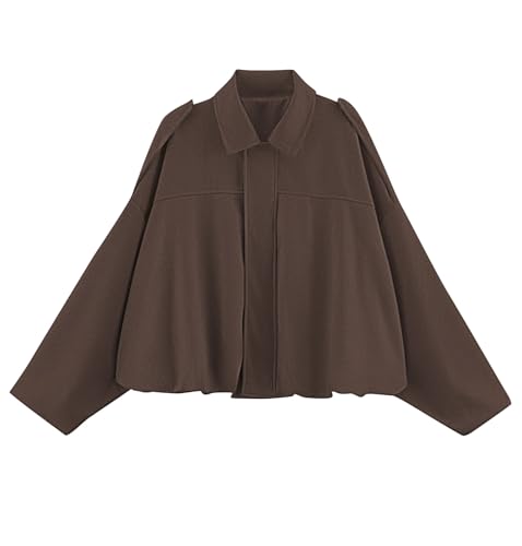 Womens Faux Suede Jackets Fall Fashion Outfits Coat Winter Clothes Open Front Cropped Jacket