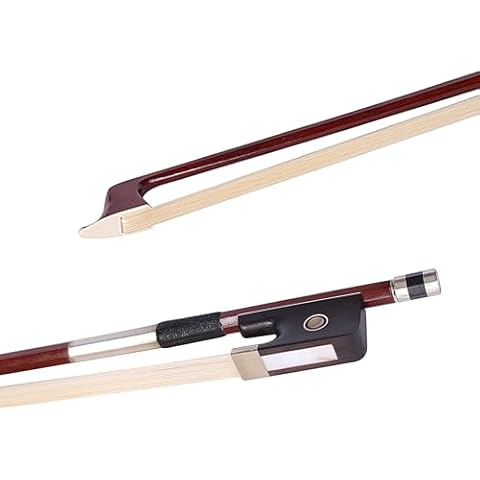 ADM 3/4 Size Student Cello Bow, Well Balanced Handmade Brazilwood Classic Cellos Bow Light Weight with Horsehair, Ebony Frog for Beginners Cover