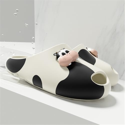 Cow Slippers,Cute Animal Cow Slippers For Women, Funny Eva Non-Slip Thick Shower Bathroom Sandals4