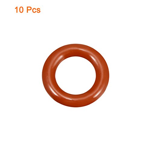 sourcingmap Silicone O-Ring, 17mm OD, 10mm ID, 3.5mm Width, VMQ Seal Rings Gasket, Red, Pack of 10, 10mmx17mmx3.5mm - Image 2