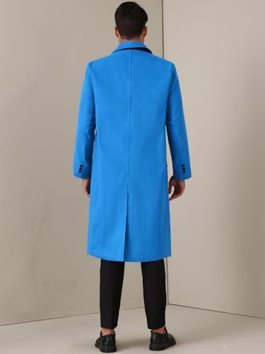 Lars Amadeus Long Trench Coat for Men's Classic Notched Lapel Double Breasted Overcoats3