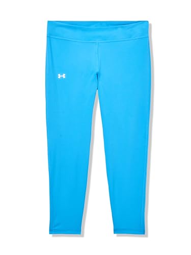 Under Armour Girls Motion Solid Crop Leggings, (452) Ether Blue / / White, X-Large