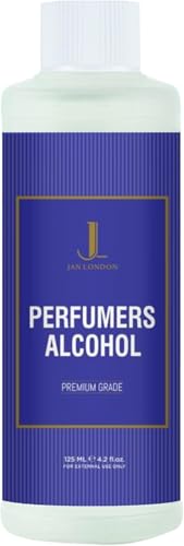 Perfumers Alcohol High Purity Perfume Base for DIY Perfume Aftershave Room Sprays & Diffusers Cosmetic Grade Perfumer Alcohol Compatible for perfumes 100ml 250 ml 500 ml 1000ml (125 ml)