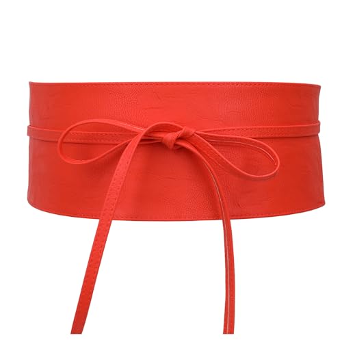 WedDecor Obi Ceinture à nouer soi-même en cuir synthétique souple avec nœud vintage pour robes...
