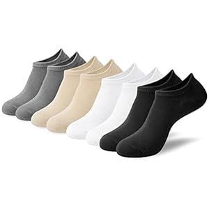 Niofind 4 Pairs Bamboo Trainer Sock...