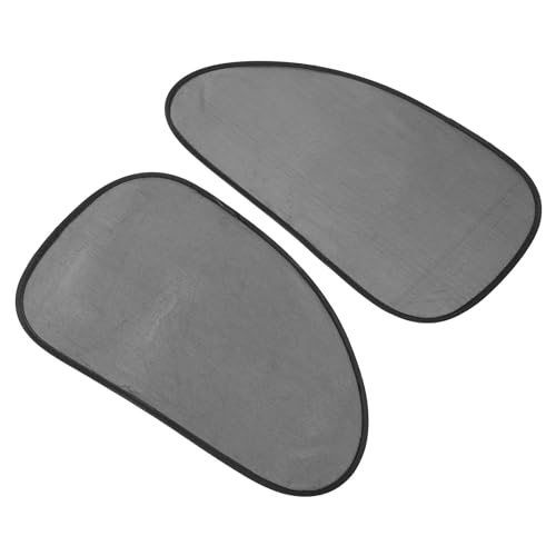 HOUDERCO Parasol para Ventanillas Laterales de Coche de Malla Negra, Protección Solar Insectos, Ajuste y Reducción de Calor, 1 Par para Verano