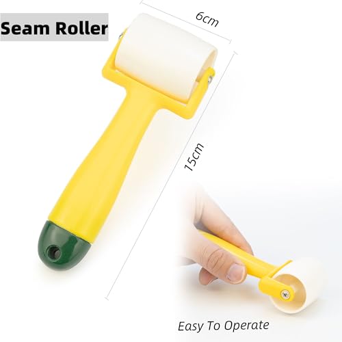 Ewrap Komplettes Tapeten-Werkzeug-Set – All-in-One-Set mit 30 cm Messlineal, 27 cm Tapetenpinsel, Rakel, Nahtrolle und Sicherheitshandschuhen für professionelle Installation, DIY-Heimdekor-Werkzeuge