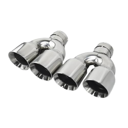 Double pointe d'échappement universelle enjoliveur de finition inox pour silencieux voiture
