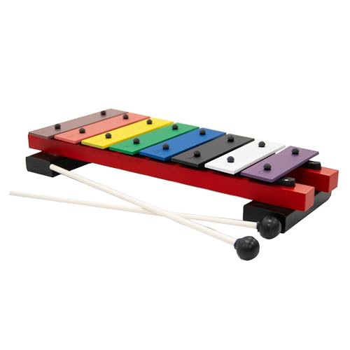 Basic Beat BB108A - 8-Note Colorful Glockenspiel for Kids, Diatonic C1-C2 Range, Sturdy Design with...