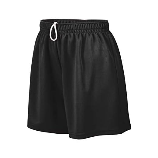 Augusta Sportswear Women's Large Wicking Mesh Short, Black