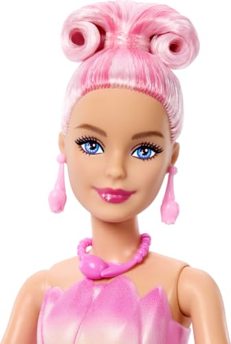 Barbie Petal Pop Scented Doll with Pink Tulip Dress & Accessories, Bouquet Reveal with Pet Bunny & Surprises Like Watering Can, Necklace & Earrings​​​ - image 4