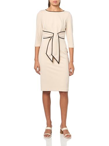 Image of Adrianna Papell Tipped Crepe Tie Dress