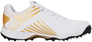 Puma Mens 22 Fh Rubber Vk Cricket Shoe, White-Gold-Black, 8 UK | Image 2