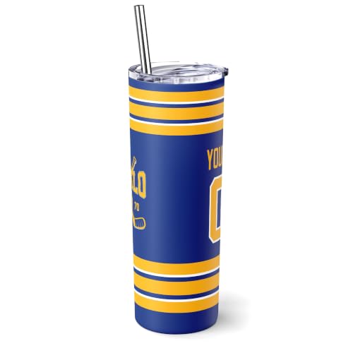 Image of ANTKING Buffalo Tumbler 20oz Travel Mug Custom Name Number Gifts | Stainless Steel Insulated Coffee Cup for Men Women