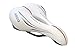 Cucuba® Selle De Vélo Montegrappa Original Produit Artisanal Italien Fait À La Main en Cuir Synthétique pour Velò VTT/MTB/Course Modèle Argo 1370 (Couleur: Blanc)