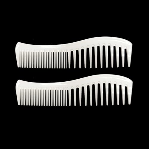 Peine Desenredante Blanco de Plástico 7.5 pulgadas - Pack de 2 miniatura 1