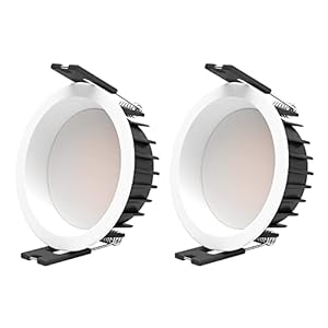 SAINUO 2PCS LED spot encastré 7W 3000K Spot led encastrable CRI 90+ Pas de scintillement Spot intérieur LED plafon,Angle de faisceau 100°,trou encastré Ø 75 mm,éclairage plafond, Applique de Plafond