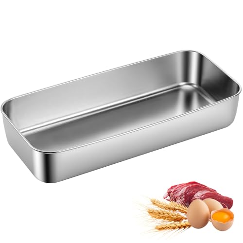 Hejo Molde Rectangular de Acero Inoxidable, 33,4 x 15 x 6,3 cm Rectangular para Pan Grande, Fácil de Limpiar, Molde de Hornear para Pan Casero, Pasteles y Pasteles de Carne