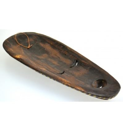 Afrikanische Holzmaske Schildkröte - Handgeschnitzt 50cm Für Ethnische Deko