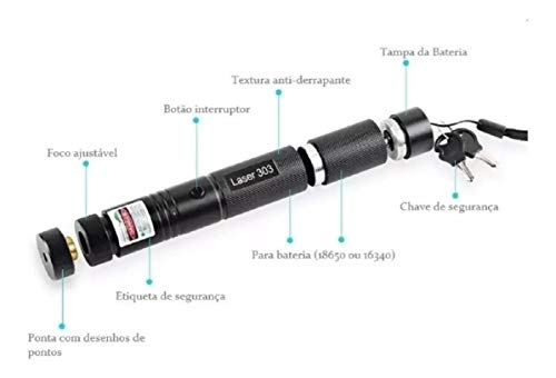 Caneta Laser Pointer Verde Ultra Forte Alcance 50km