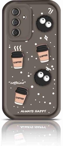 Image of Compatible for Samsung Galaxy A55 5G Cute Fun 3D Ball Cartoon Coffee Liquid Silicone Soft Case Phone Case Back Cover for Samsung Galaxy A55 5G (Brown)