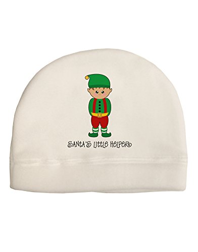 TOOLOUD Santa's Little Helper Christmas Elf Boy Child Fleece Beanie Cap Hat White