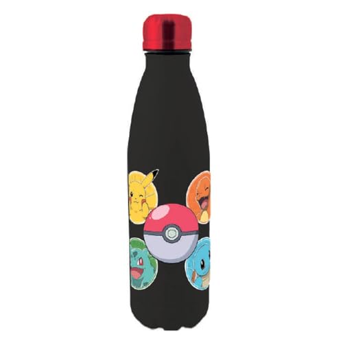 Kids Licensing - Cantimplora de Acero Inoxidable Pokémon 500ml, Libre de BPA y Toxinas, Mantiene Bebidas Frías o Calientes, Botella Reutilizable para Niños, Ideal para Colegio.