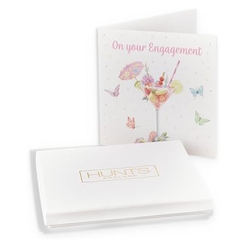 Luxury Boxed Engagement Card with Butterflies Cover