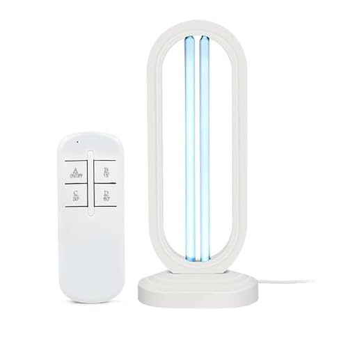 Lámpara de desinfección UVC con mando a distancia, lámpara ultravioleta de ozono de 38 W, lámpara UV germicida UVC, lámpara de desinfección UVC, esterilizador de 220 V, para 0-40 m² sala de estar,