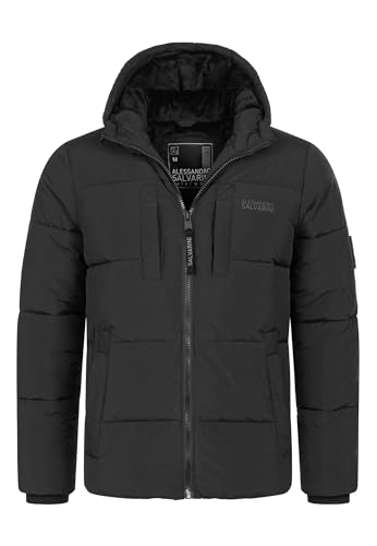 ALESSANDRO SALVARINI Herren Winterjacke (S-3XL) - 6 Taschen, gefütterte...