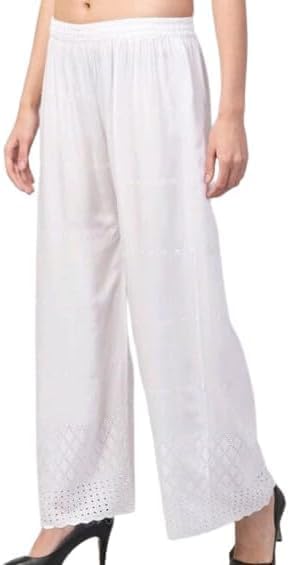 Women's Palazzo Regular Fit Viscose Rayon Palazzos Flared – Comfortable Palazzo for Girls & Women Trousers Bottomwear for Festivals, Casual & Everyday Wear-image-48