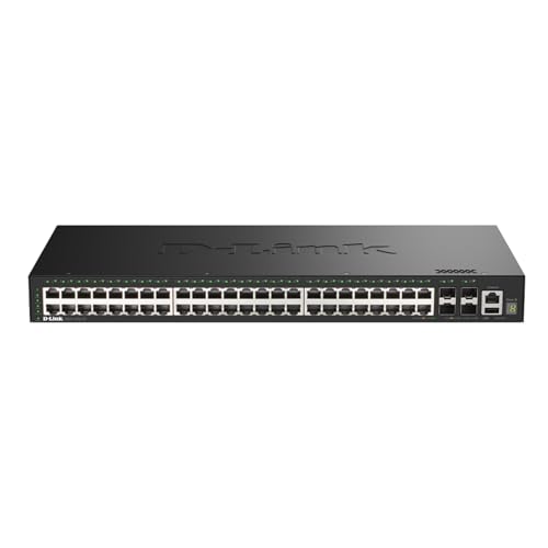 Image of D-Link DGS-1530-52 Stackable Smart Switch 48 Ports 1G + 4 Ports 10G SFP+, 6kV Surge Protection on ethernet Ports, QoS, Enterprise Security, RPS Support