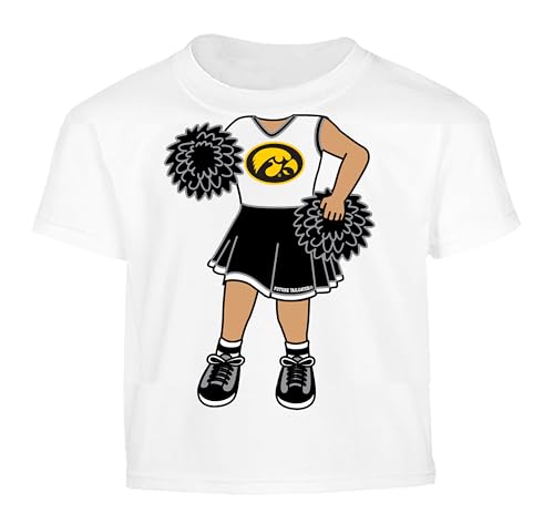 Iowa Hawkeyes Heads Up! Cheerleader Baby/Toddler T-Shirt (4T)